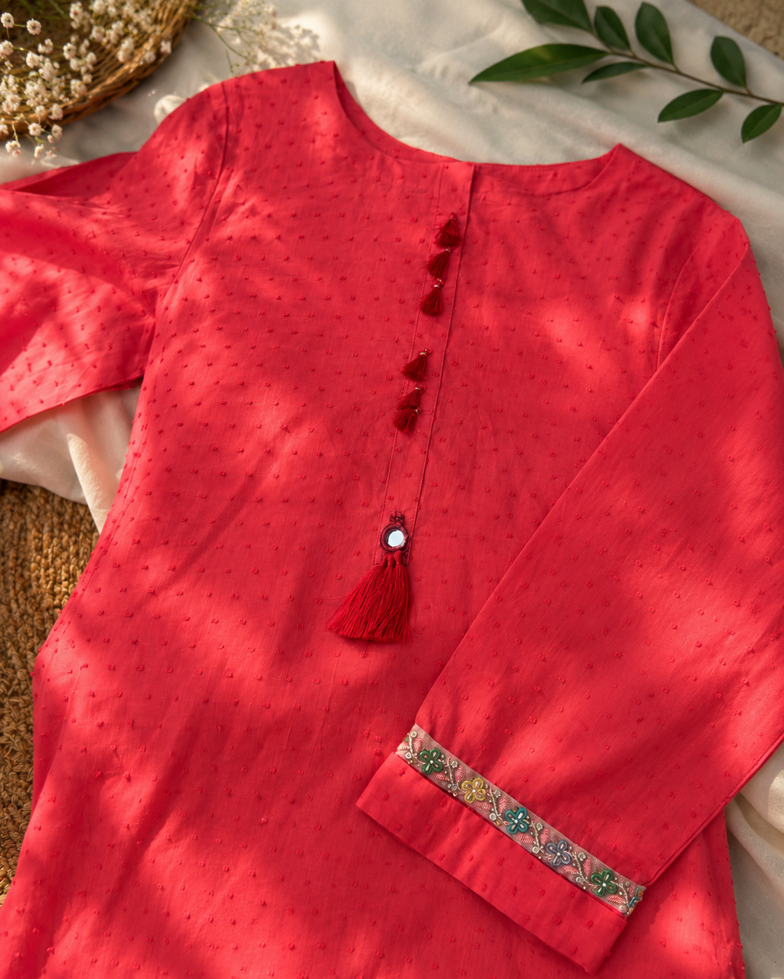 Coral Bloom Summer Kurti