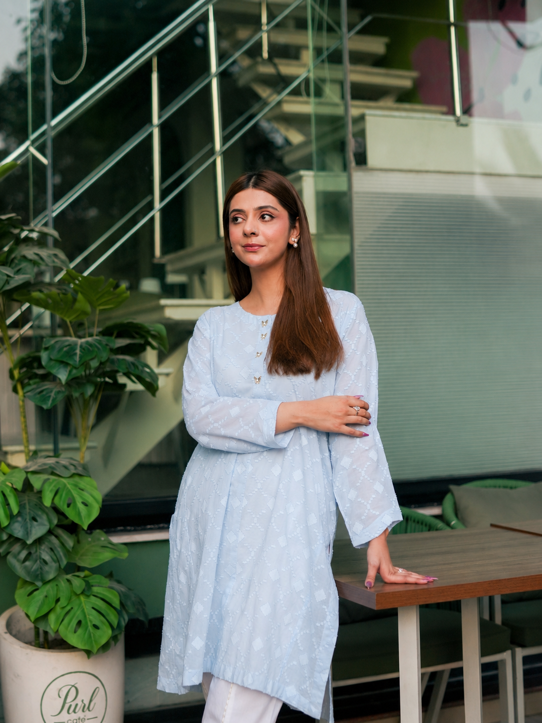 Sky Blue Kurti