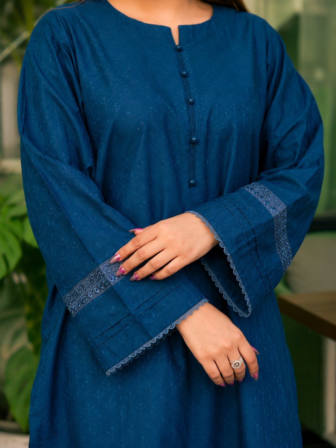 Midnight Blue Chikankari 2-Piece Set