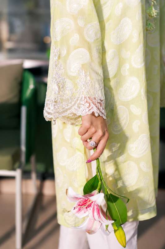 Light Lime Paisley Kurti