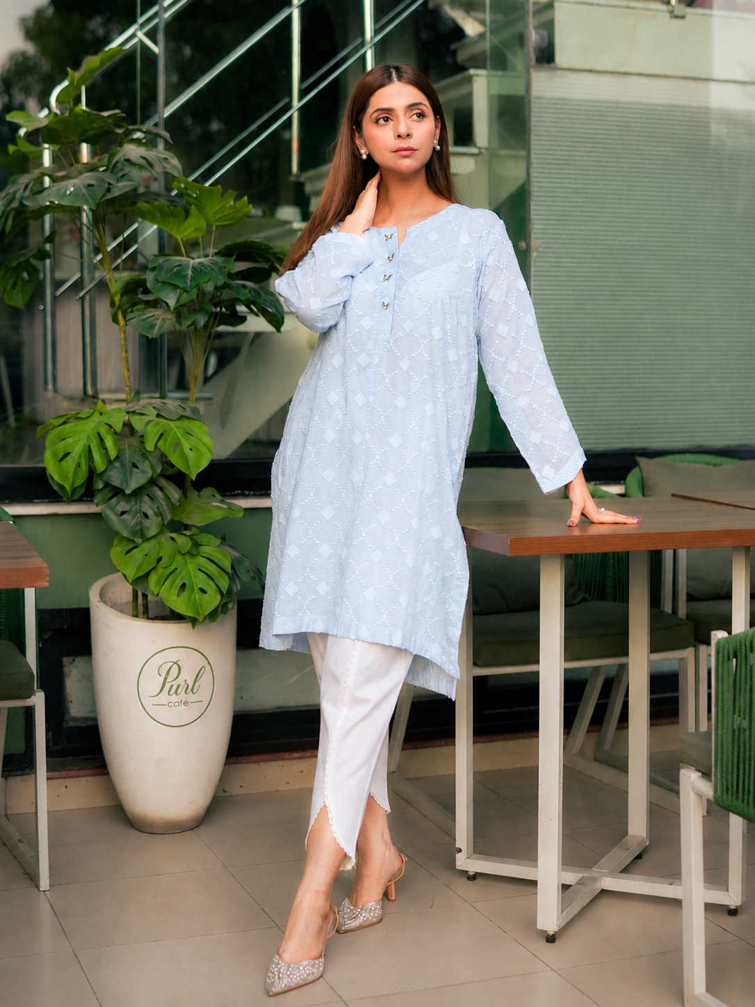 Sky Blue Kurti